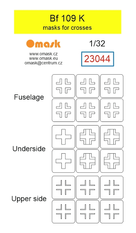 23044 1/32 Bf 109 K masks for crosses