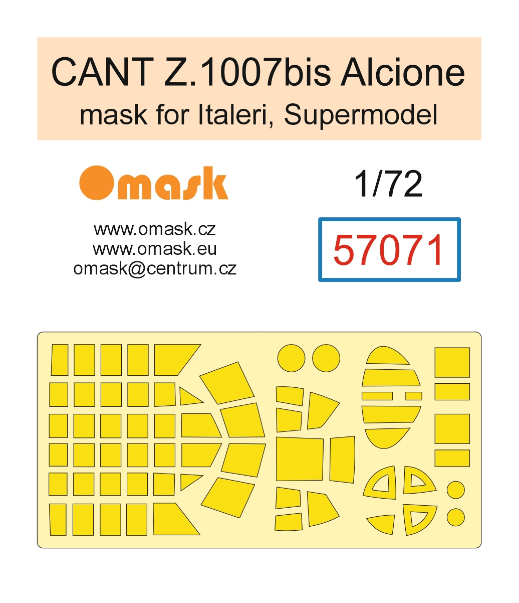 57071 1/72 CANT Z.1007bis Alcione mask (for Italeri, Supermodel)