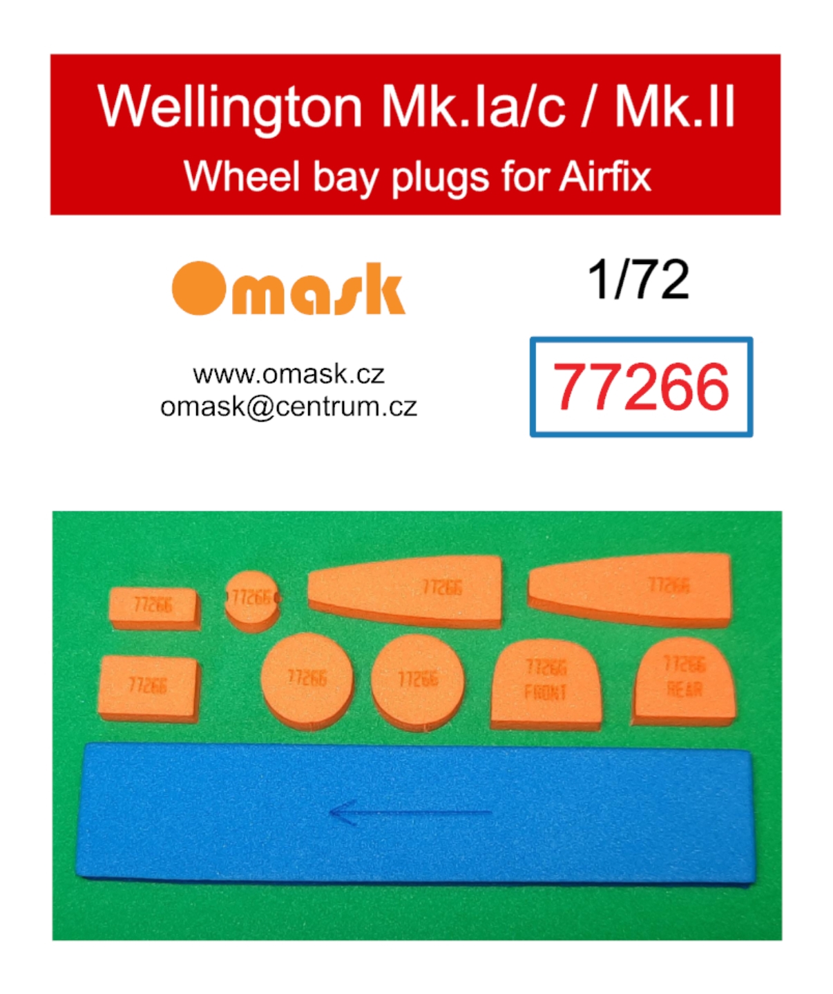 77266 1/72 Wellington Mk.Ia/c / Mk.II wheel bay plugs (for Airfix)