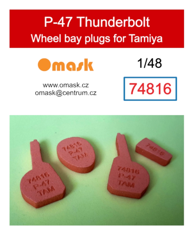74816 1/48 P-47 Thunderbolt wheel bay plugs (for Tamiya)