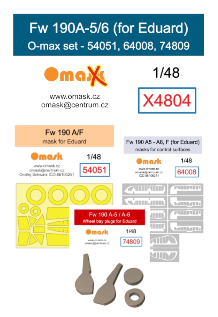 X4804 1/48 Fw 190A-5/6 O-max set (for Eduard)