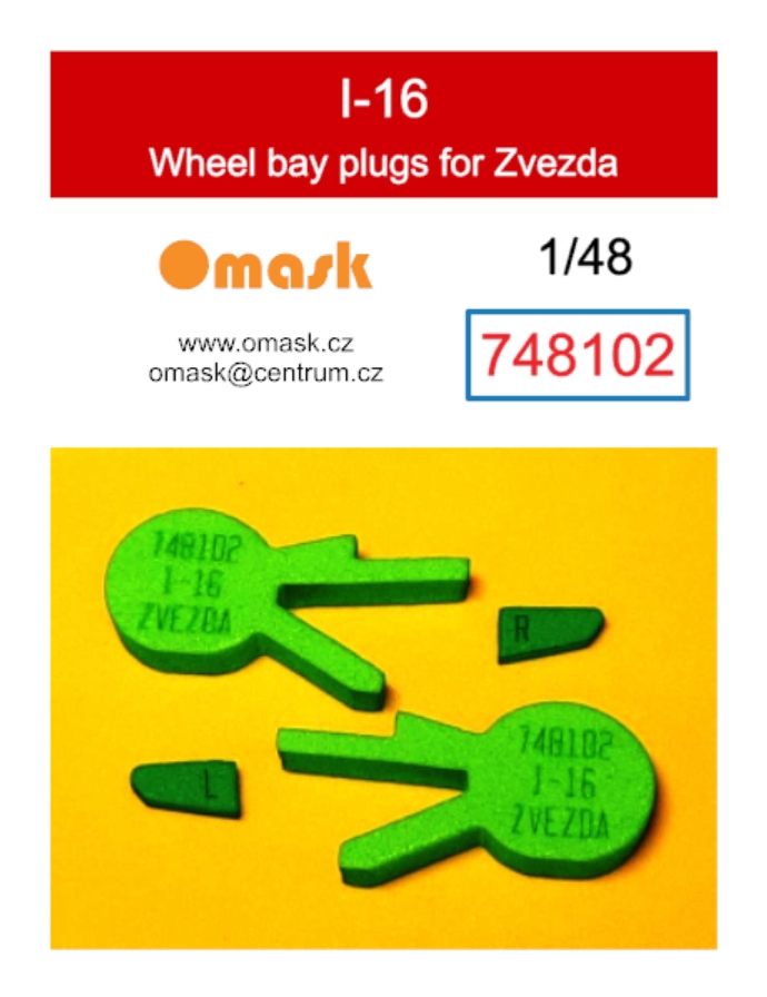 748102 1/48 I-16 wheel bay plugs (for Zvezda)