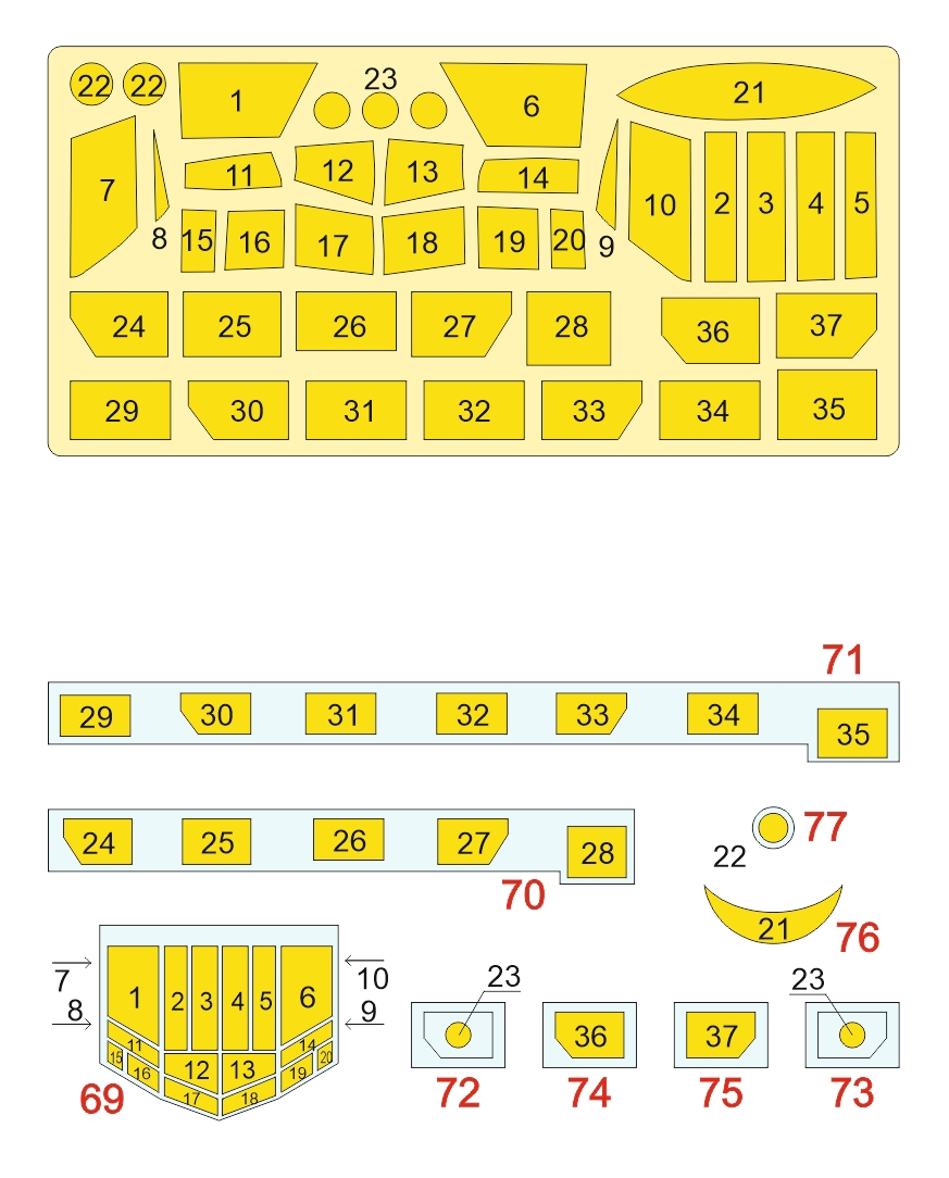 57058 1/72 Junkers Ju-52 mask (for Heller)