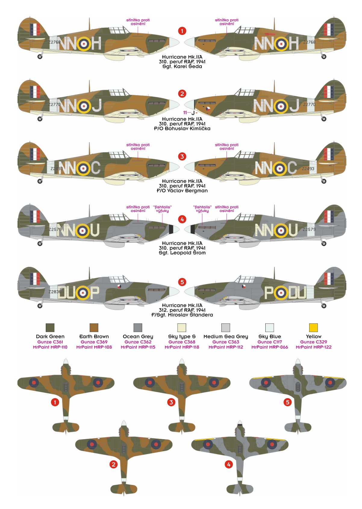 23050 1/32 Hurricane Mk.IIa masks (for 32MN001 MN-Hobby)