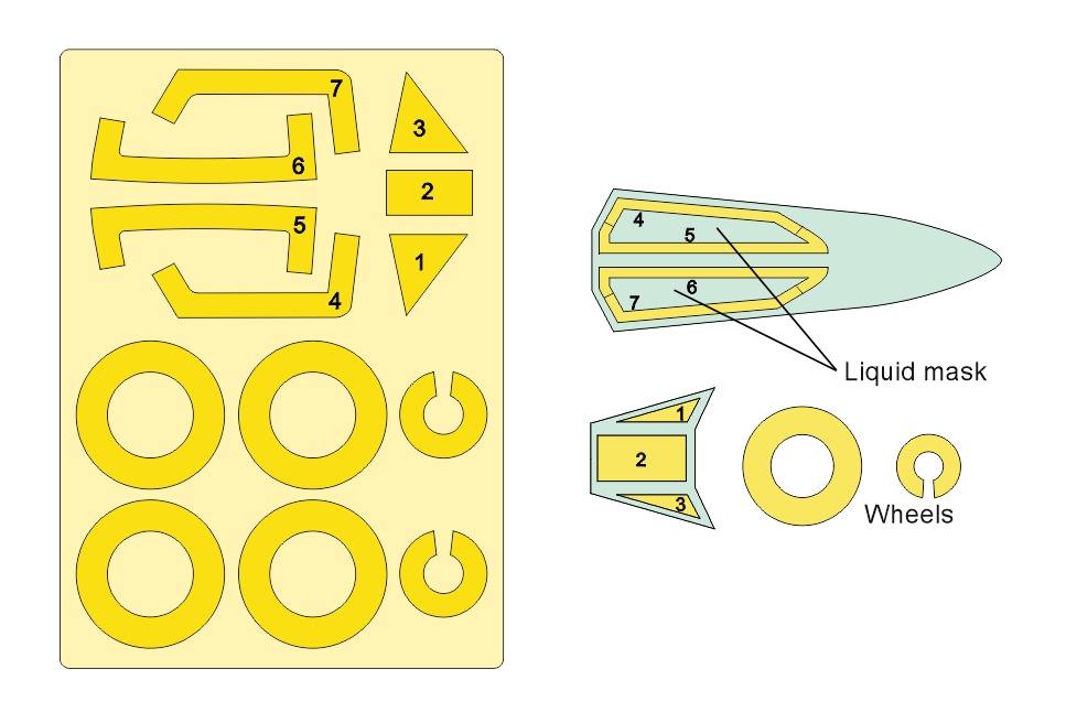 54094 1/48 Fw 190 D-9 mask (for Miniart)