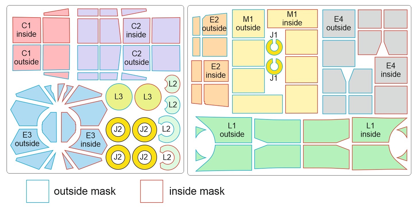 54100 1/48 Fi 156C Storch double sided mask (for Tamiya)