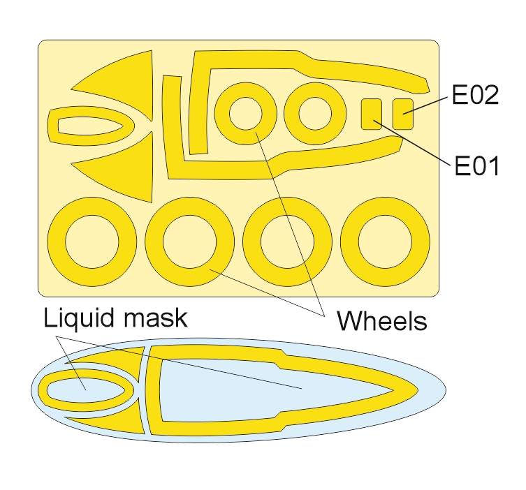 57085 1/72 Supermarine Swift FR.5 mask (for Airfix)