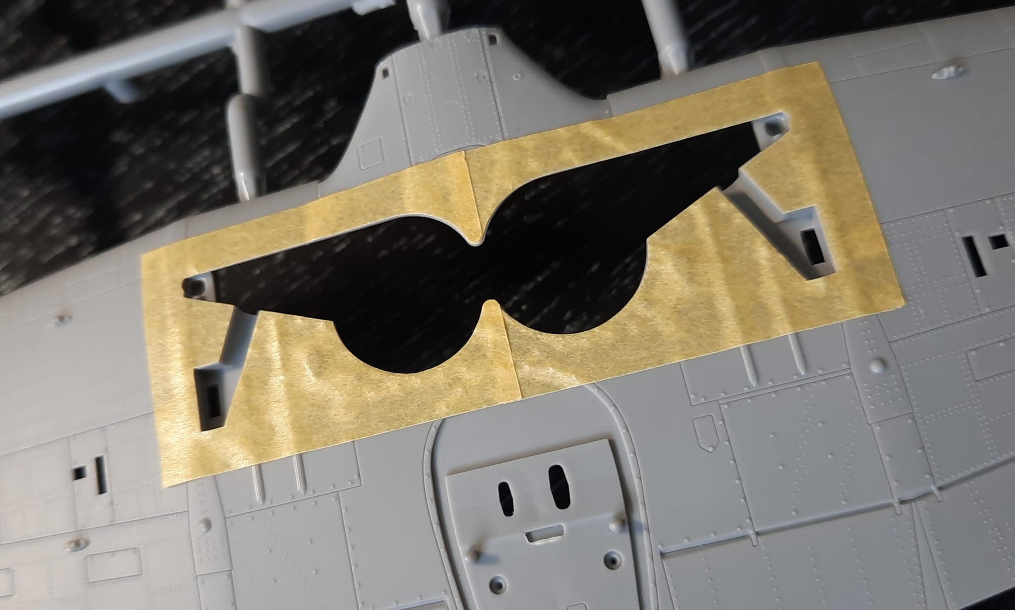 74016 1/48 Hurricane Mk II wheel bay mask (for Arma Hobby)