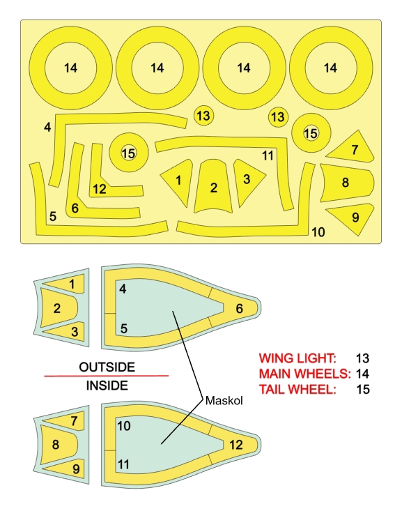 54060 1/48 P-47D Thunderbolt double-sided mask (for Miniart)