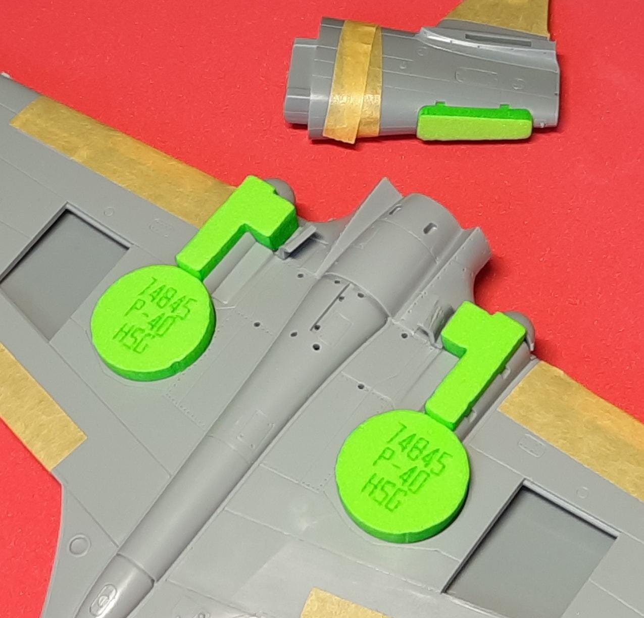 74845 1/48 P-40 Warhawk wheel bay plugs (for Hasegawa)