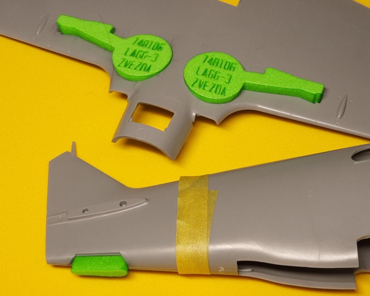 748106 1/48 LAGG-3 wheel bay plugs (for Zvezda)