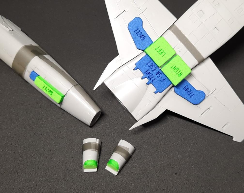 77249 1/72 F-5A/B wheel bay plugs (for Esci, Italeri, Revell, Wolfpack)