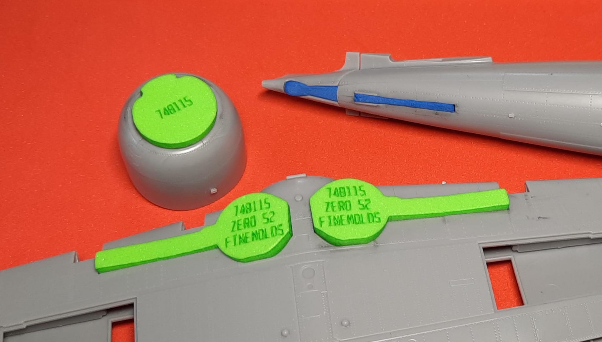 748115 1/48 A6M5 Zero Model 52 wheel bay plugs (for Finemolds)