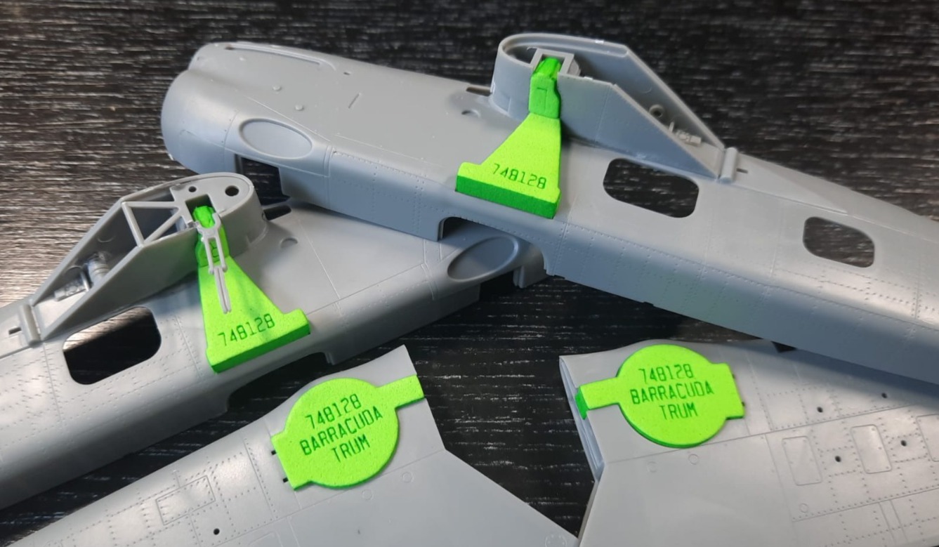 748128 1/48 Fairey Barracuda wheel bay plugs (for Trumpeter)