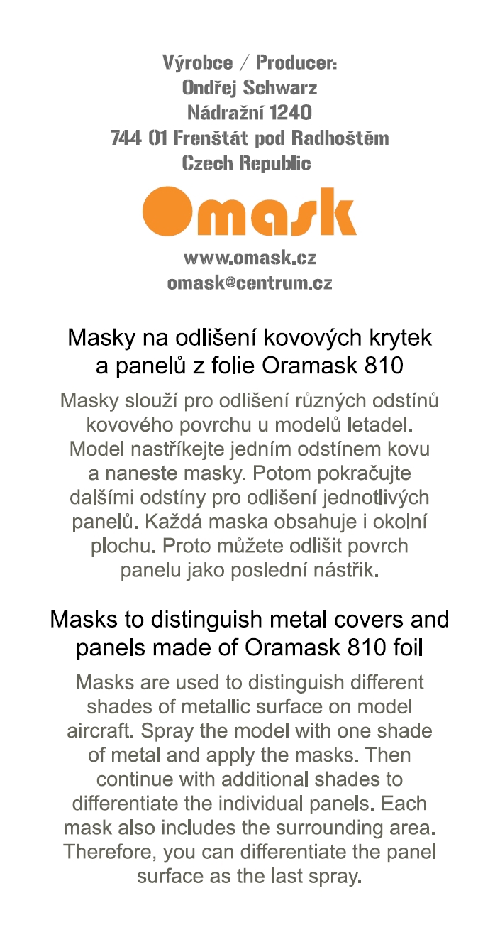 14013 1/48 F-86F-30 masks for panels (Hasegawa)