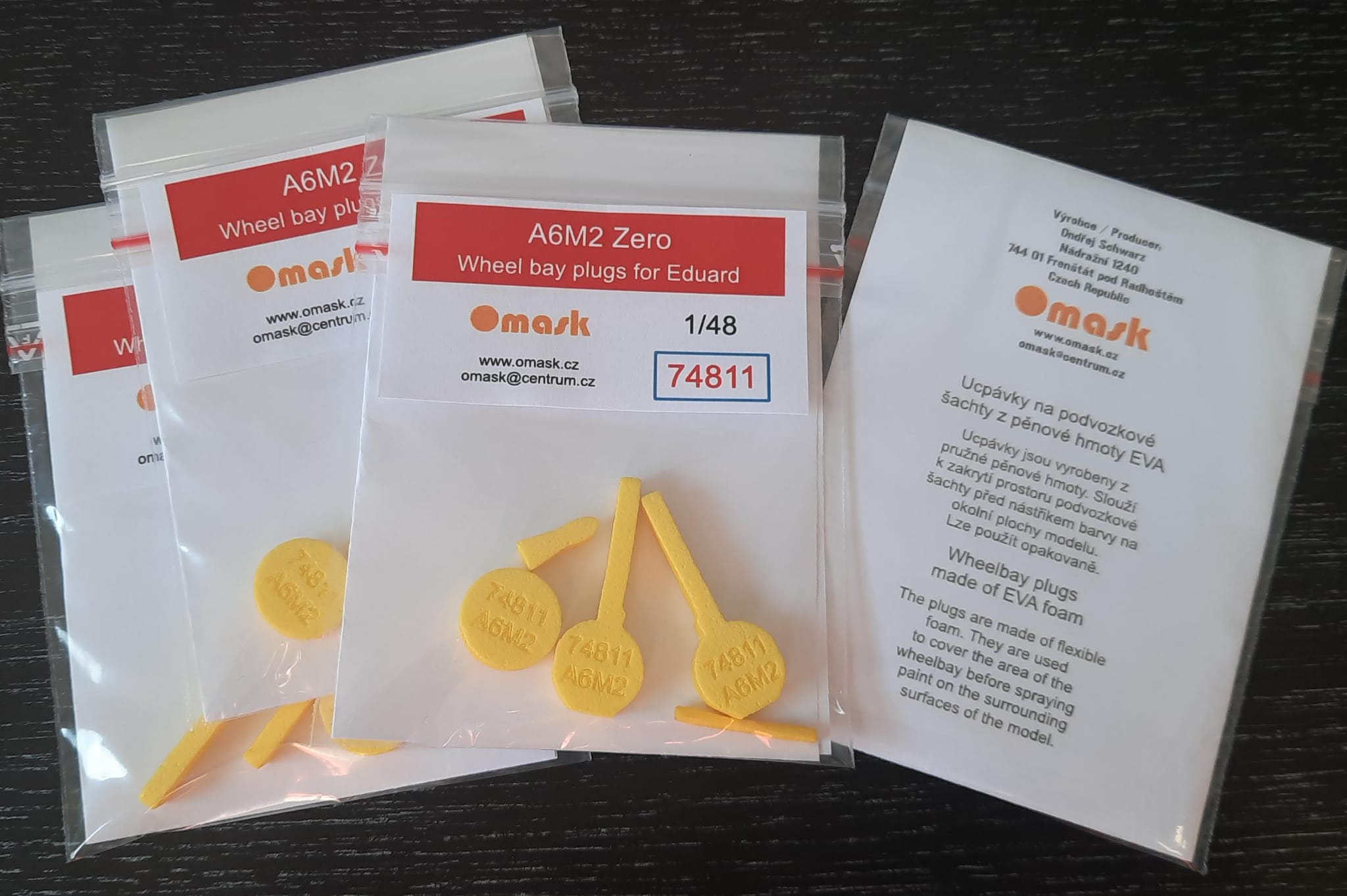 74811 1/48 A6M2 Zero wheel bay plugs (for Eduard)