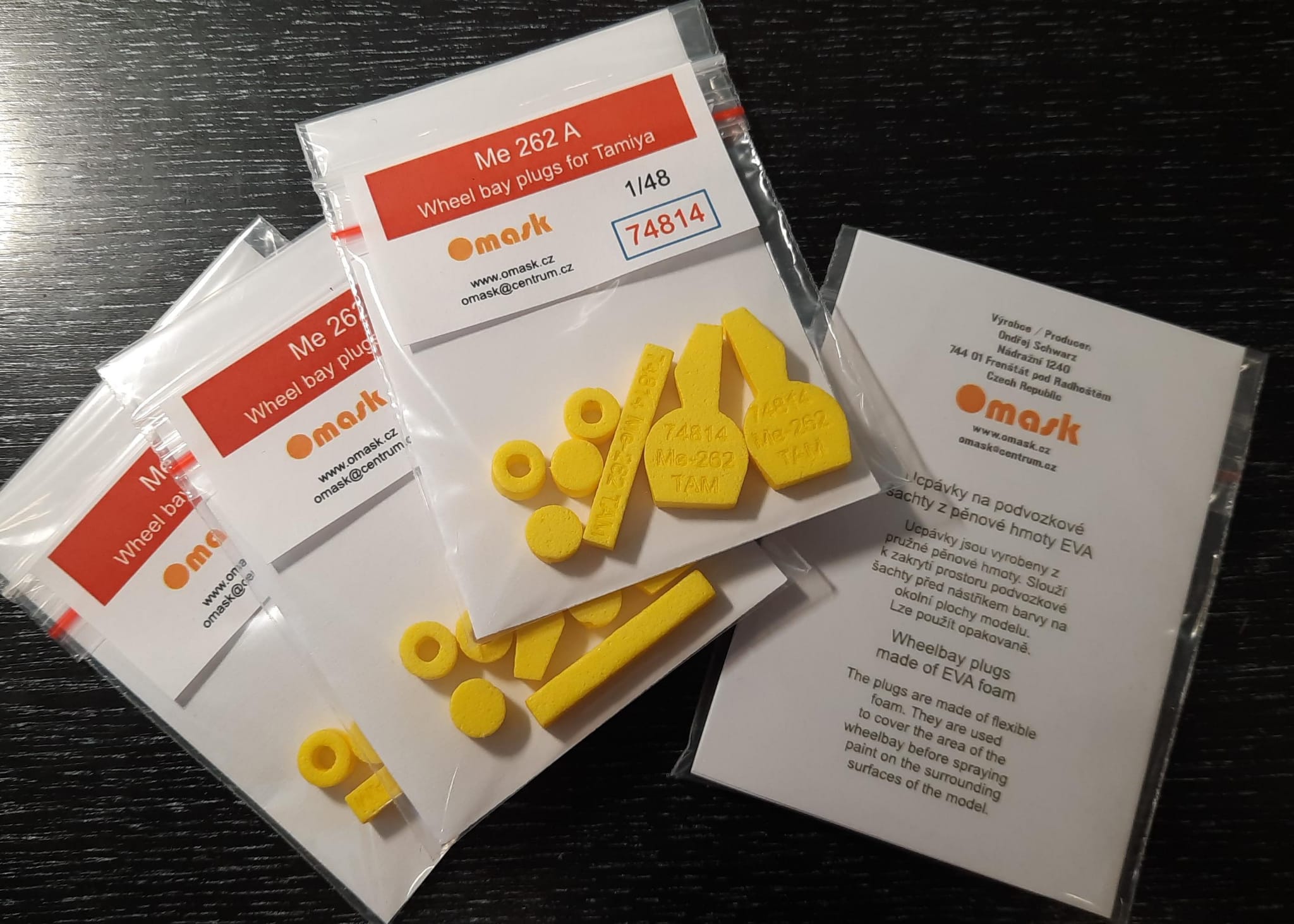 74814 1/48 Me 262 A wheel bay plugs (for Tamiya)