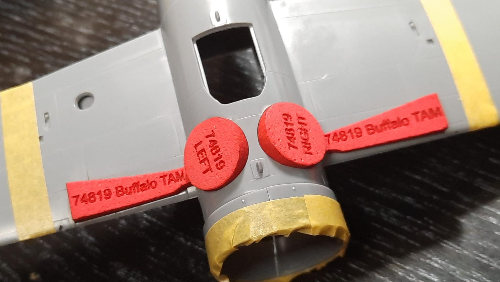 74819 1/48 Brewster Buffalo wheel bay plugs (for Tamiya)