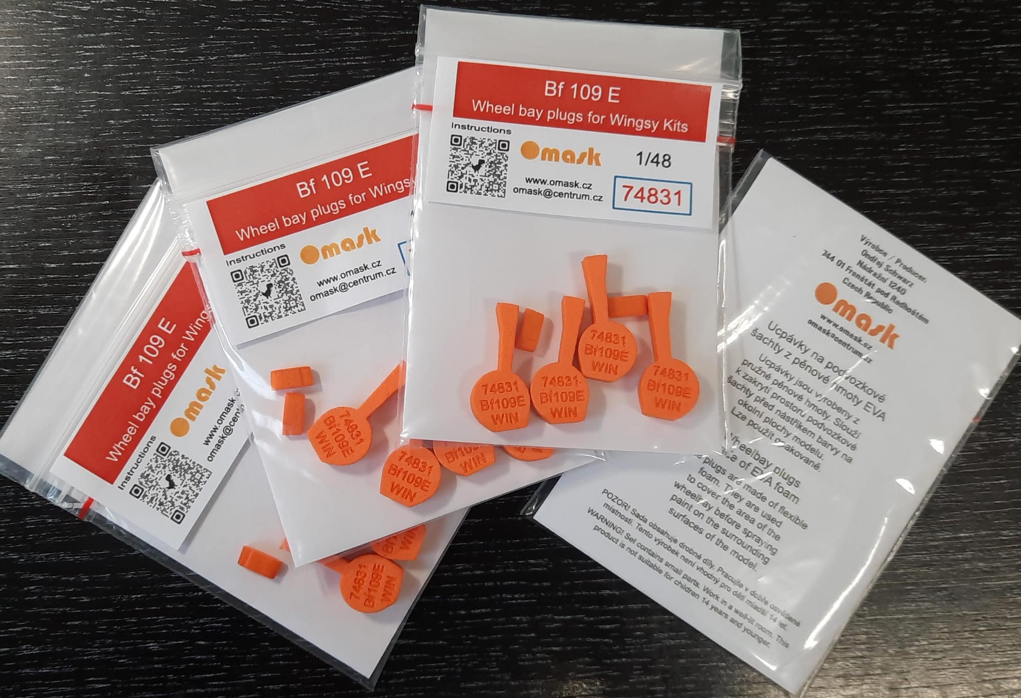 74831 1/48 Bf 109 E wheel bay plugs (for Wingsy Kits)