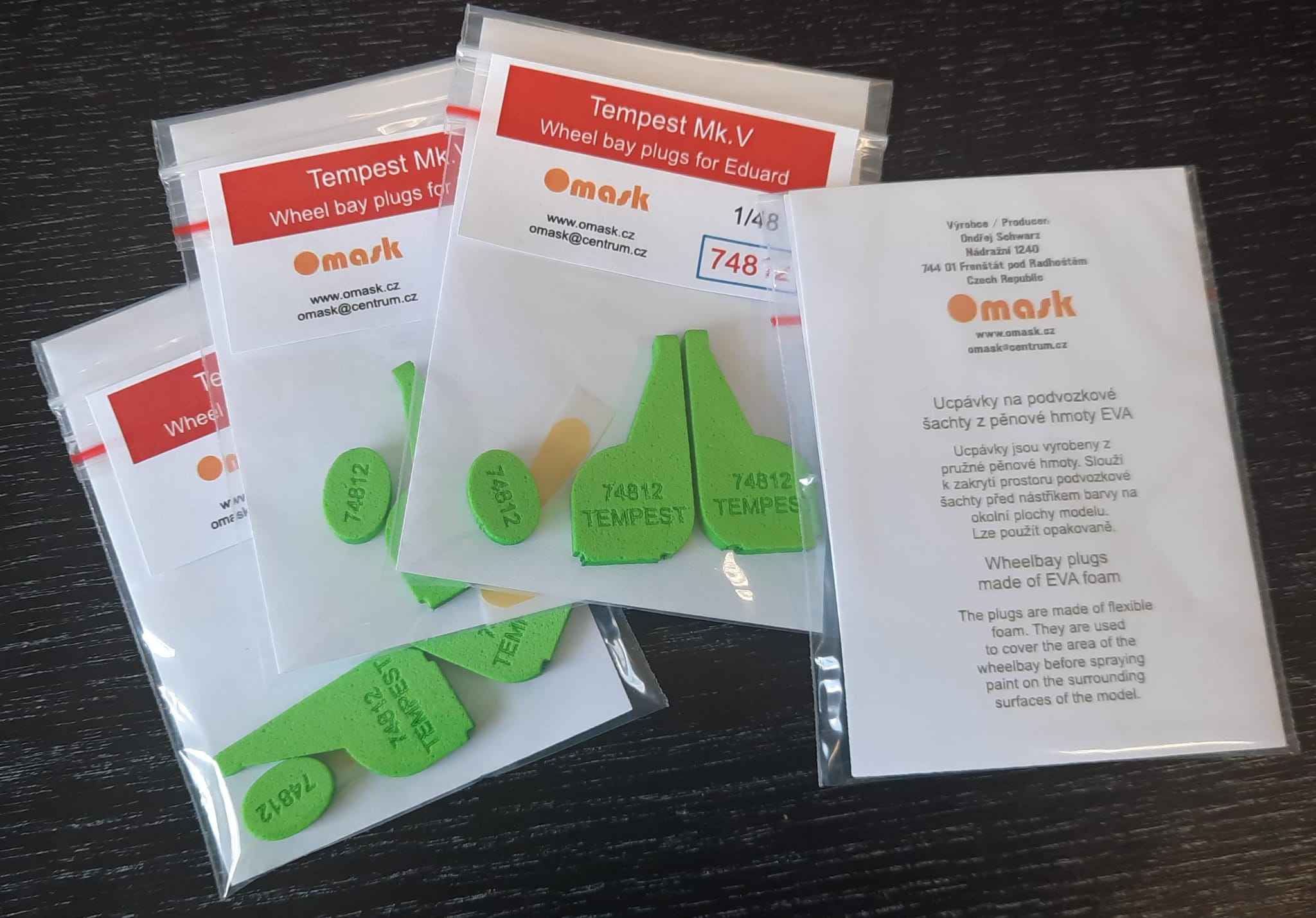 74812 1/48 Tempest Mk.V wheel bay plugs (for Eduard)