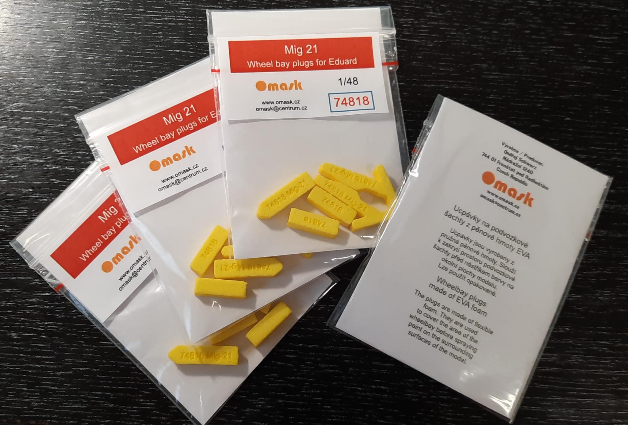 74818 1/48 Mig 21 wheel bay plugs (all versions except F for Eduard)