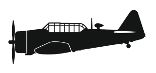 nálepka T-6G Texan (15cm černá)