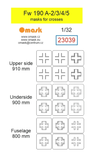 23039 1/32 Fw 190 A-2/3/4/5 masks for crosses