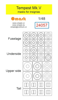 24057 1/48 Tempest Mk.V RAF masks for insignias