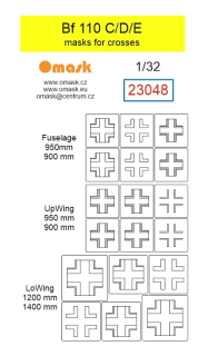 23048 1/32 Bf 110 C/D/E masks for icrosses