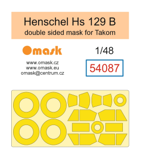 54087 1/48 Henschel Hs 129 B double sided mask (forTakom)