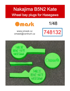 748132 1/48 Nakajima B5N2 Kate wheel bay plugs (for Hasegawa)