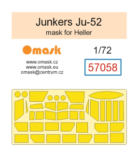 57058 1/72 Junkers Ju-52 mask (for Heller)