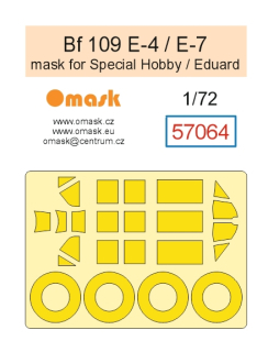 57064 1/72 Bf 109 E-4 / E-7 mask (for Special Hobby/Eduard)