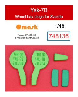 748136 1/48 Yak-7B wheel bay plugs (for Zvezda)