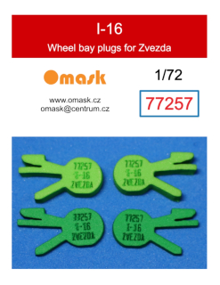 77257 1/72 I-16 wheel bay plugs (for Zvezda)