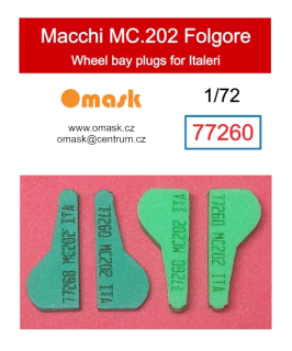 77260 1/72 Macchi MC.202 Folgore wheel bay plugs (for Italeri)