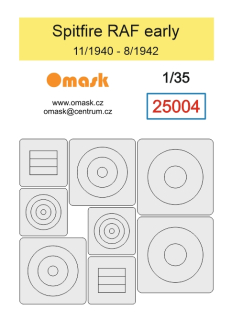 25004 1/35 Spitfire RAF early masks for insignias