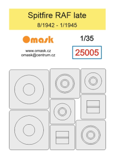 25005 1/35 Spitfire RAF late masks for insignias