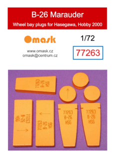 77263 1/72 B-26 Marauder wheel bay plugs (for Hasegawa, Hobby 2000)