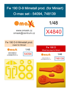 X4840 1/48 Fw 190 D-9 Mimetall Production O-max set (for Miniart)