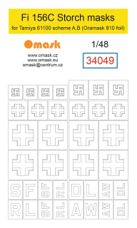 34049 1/48 Fi 156C Storch mask  (for Tamiya 61100 scheme A,B)
