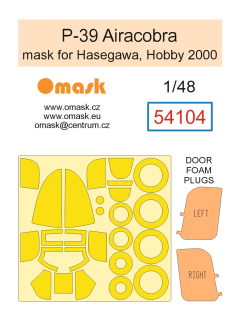 54104 1/48 P-39 Airacobra mask (for Hasegawa, Hobby 2000)