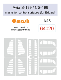 64020 1/48 Avia S-199 / CS-199 masks for control surfaces (for Eduard)