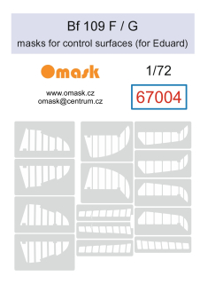 67004 1/72 Bf 109 F / G mask for canvas (for Eduard)