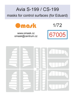 67005 1/72 Avia S-199 / CS-199 mask for canvas (for Eduard)