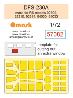 57082 1/72 DFS-230A mask (for RS models 92309, 92310, 92314, 94030, 94033)