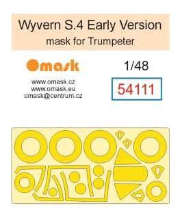 54111 1/48 Wyvern S.4 Early Version mask (for Trumpeter)