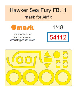 54112 1/48 Hawker Sea Fury FB.11 mask (for Airfix)