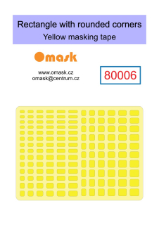 80006 Masky obdélníčků s kulatými rohy 2-5mm (kabuki)