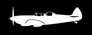 nálepka Spitfire double seater (15cm bílá)